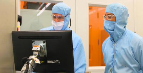 Researchers working at the Scottish Microelectronics Centre